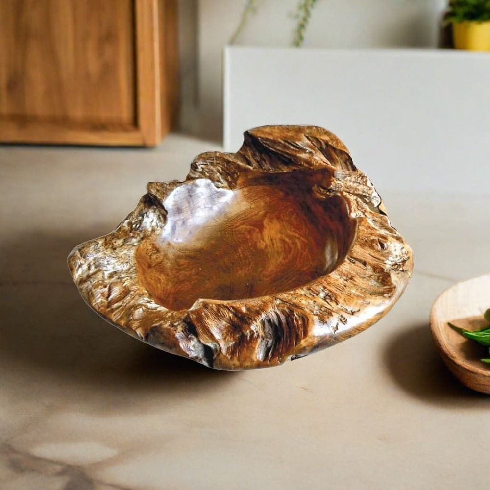 Organic Modern Teak Bowl - Large