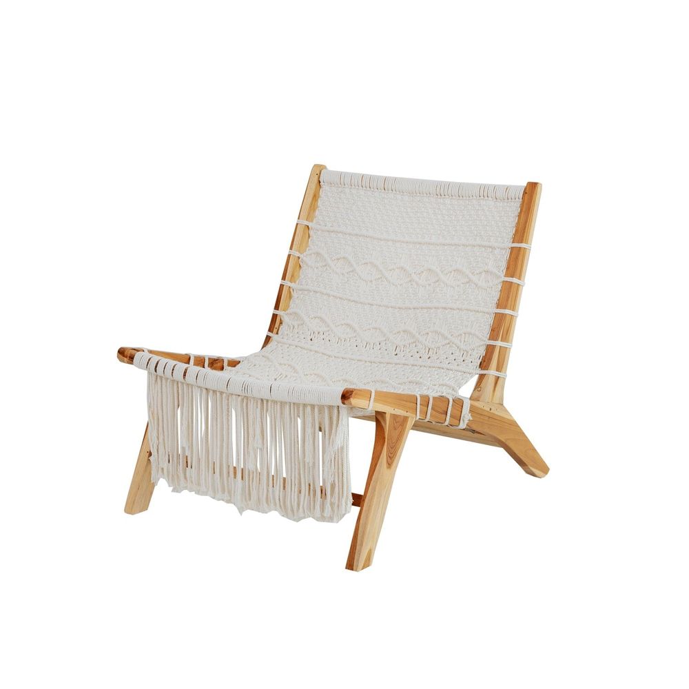 Wegner Macrame Armless Lounge Chair