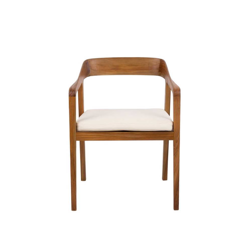 Fields Teak Dining Arm Chair with Cushion