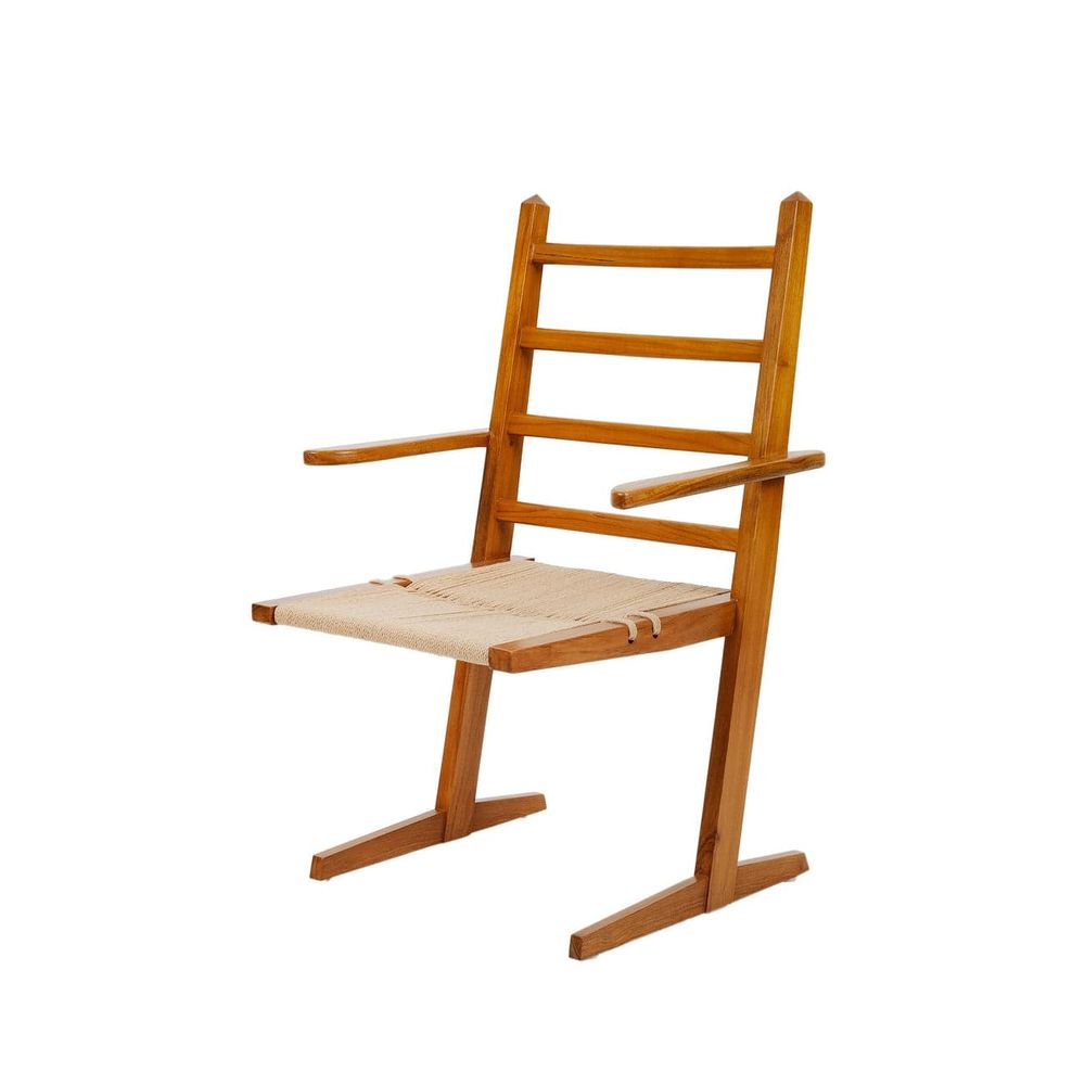 Parallel Teak Cantilever Chair