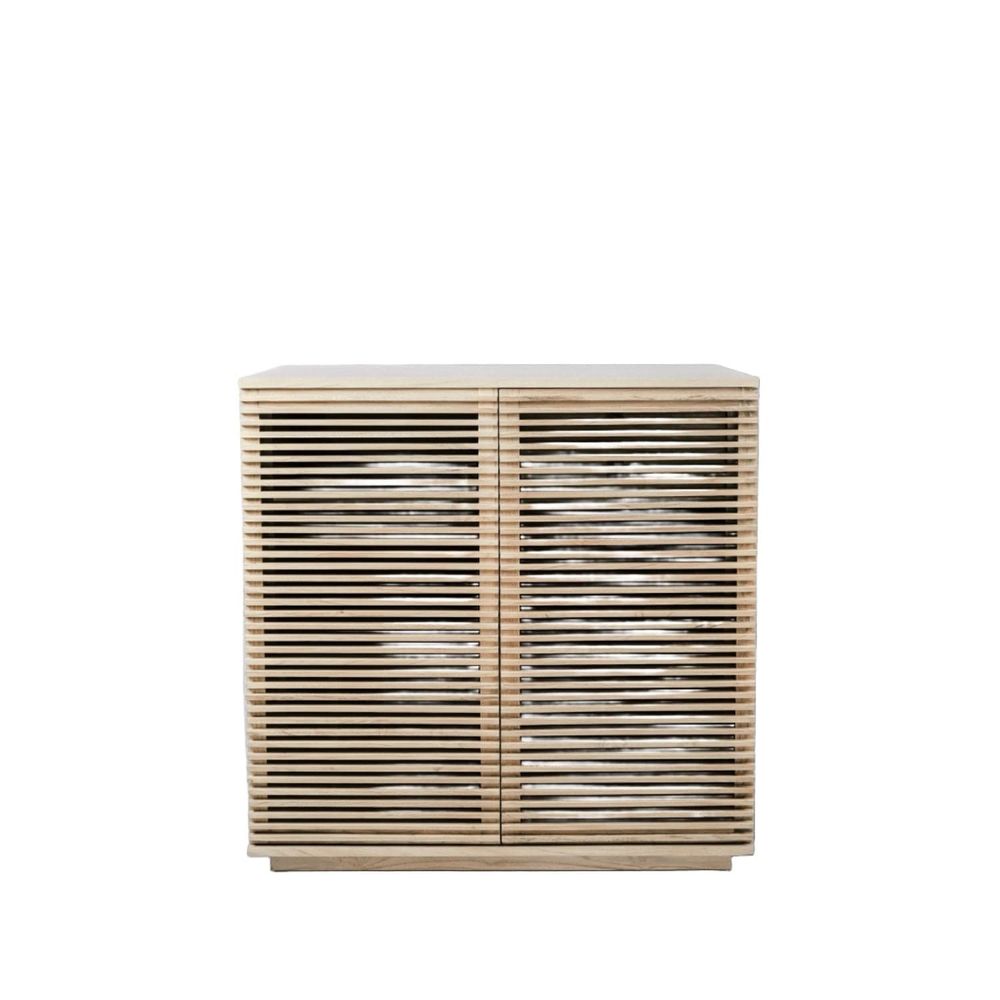Jensen Slatted Teak Bar Cabinet